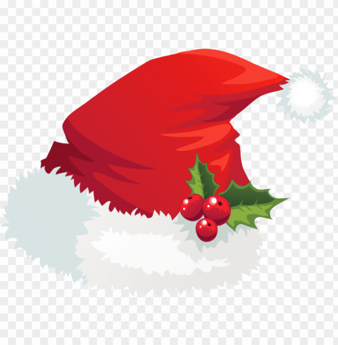 christmas santa claus hat mistletoe Transparent PNG graphics library