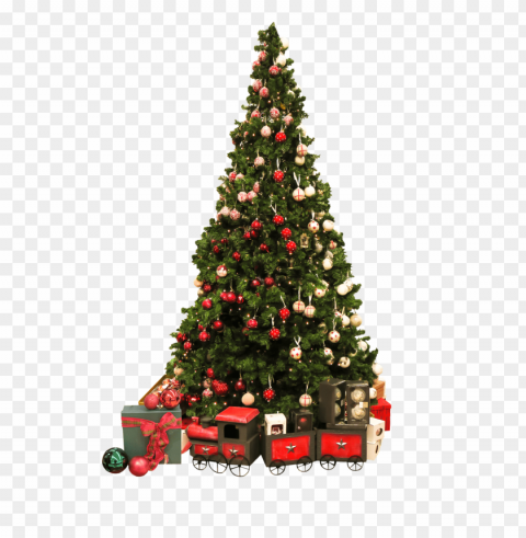 christmas tree and gifts Transparent PNG images for printing