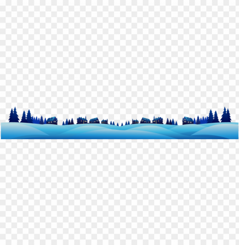 christmas village footer Transparent PNG images set