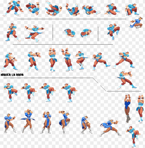 chun li sf3 sprites Transparent image