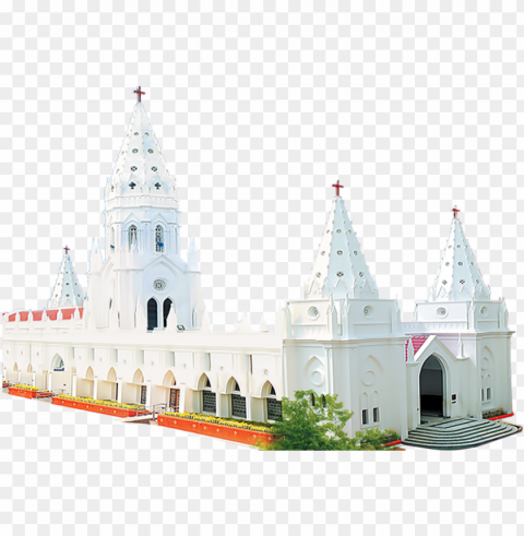 church - velankanni church images Clear Background PNG Isolated Element Detail