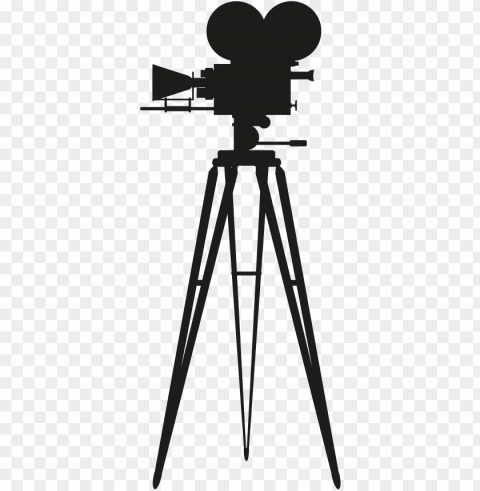 cinema camera silhouette clip art - cinema camera HighQuality PNG with Transparent Isolation
