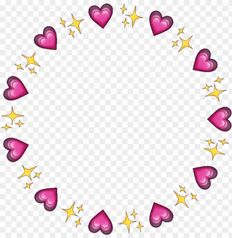 circle frame circleframe hearts sparkles emojis icon - heart emojis in a circle Transparent background PNG images comprehensive collection