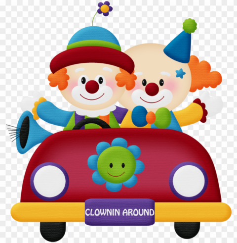 circo aw clown minus carnival awcircusclown - palhaço no carro Isolated PNG Image with Transparent Background