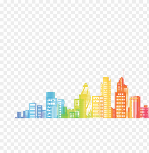 City Isolated Artwork On Clear Transparent PNG