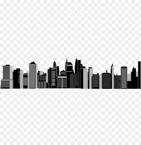 City ClearCut Background Isolated PNG Art