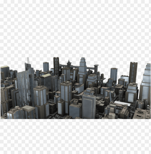 City ClearCut Background Isolated PNG Graphic Element