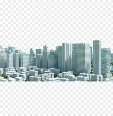 City ClearCut PNG Isolated Graphic