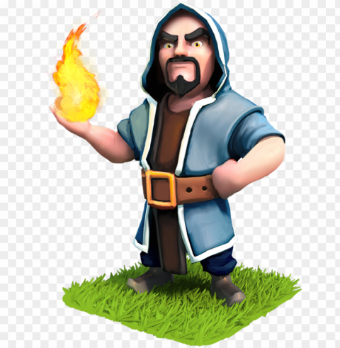 clash of clans wizard - wizard coc level 4 Clear Background PNG Isolated Subject