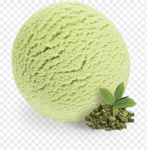 classic green tea - green tea ice cream scoo Transparent Background Isolation in HighQuality PNG