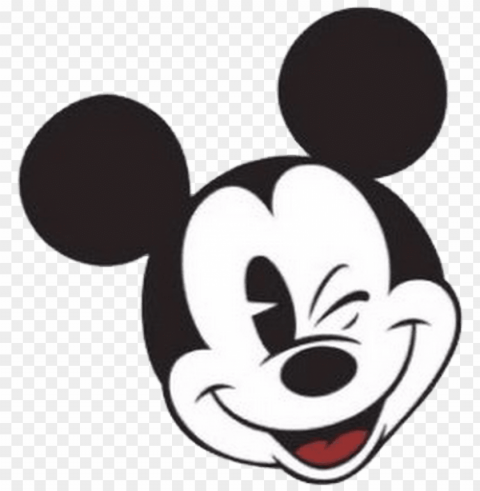 classic mickey mouse face - mickey Transparent Background PNG Isolation