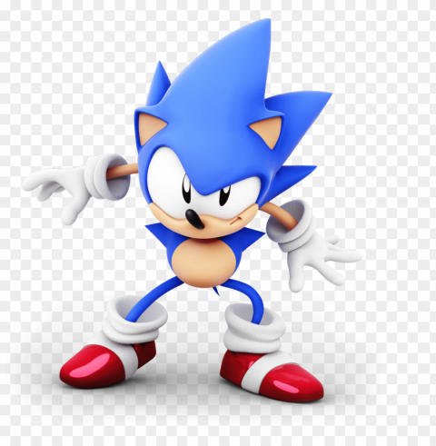 classic sonic - toei sonic 3d model PNG images no background