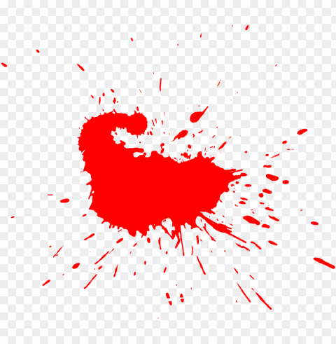  paint splatter heart - red color splash Isolated Design on Clear Transparent PNG