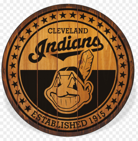 cleveland indians barrel top sign Transparent PNG Artwork with Isolated Subject