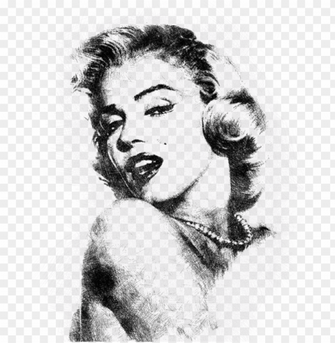 click and drag to re-position the image if desired - marilyn monroe - pop art portrait Transparent Background Isolation in HighQuality PNG