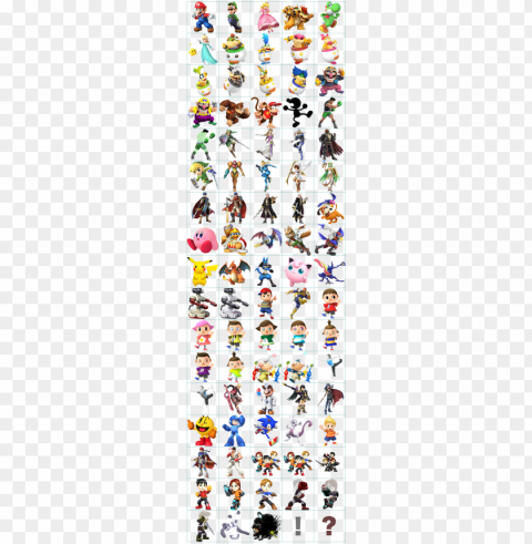 click for full sized image character renders - mii gunner sprite sheet Transparent Background PNG Isolated Art