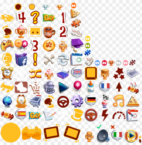 click for full sized icons - garfield kart icons PNG Image with Clear Background Isolated