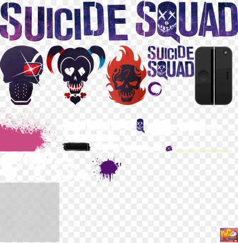 click for full sized image menu graphics - suicide squad - face tasse HighQuality PNG Isolated on Transparent Background