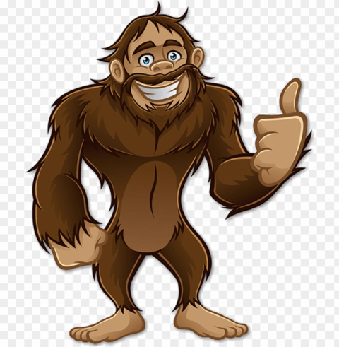click here to register - bigfoot cartoo Isolated Artwork on Clear Transparent PNG