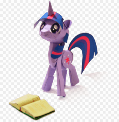 click to see printable version of twilight sparkle - my little pony paper replika PNG Graphic with Transparency Isolation
