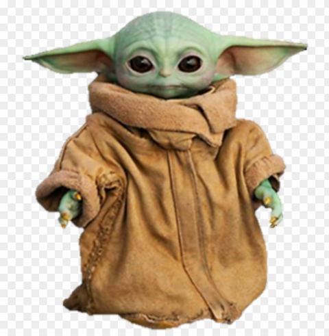 Clip Art Baby Yoda PNG transparent graphic