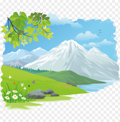 Clip Art Beautiful Scenery Transprent - Cartoon Images Of Hill Statio Free PNG Download No Background