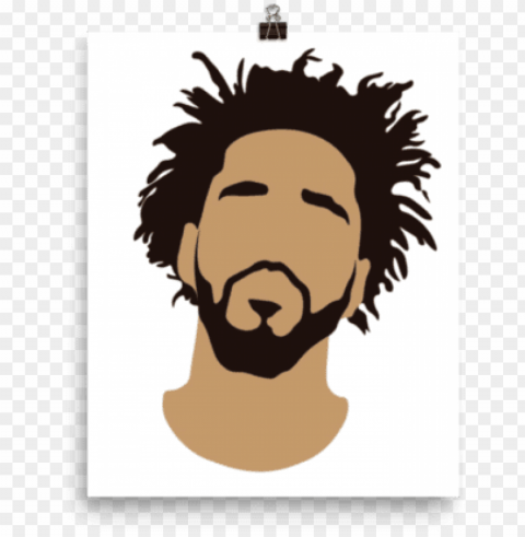clip art black and white j cole poster on storenvy - j cole face silhouette PNG files with transparent canvas extensive assortment