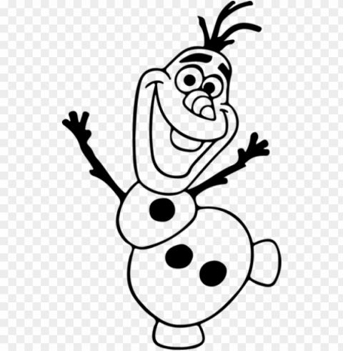 clip art black and white olaf dancing vinyl decal cameo - olaf silhouette PNG Image Isolated on Transparent Backdrop
