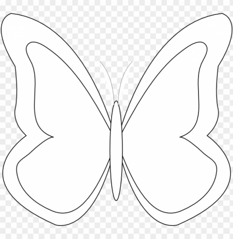 clip art free blank template with best photos of clip - outline butterfly vector Clear Background PNG Isolated Design Element