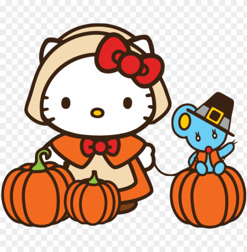 clip art hello kitty thanksgivi PNG artwork with transparency