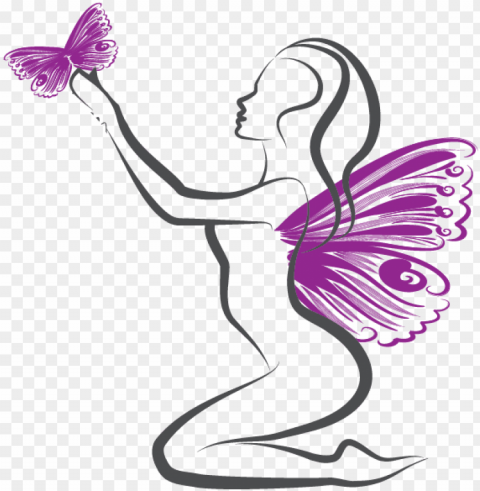 clip art images - butterfly lady logo Transparent Cutout PNG Graphic Isolation