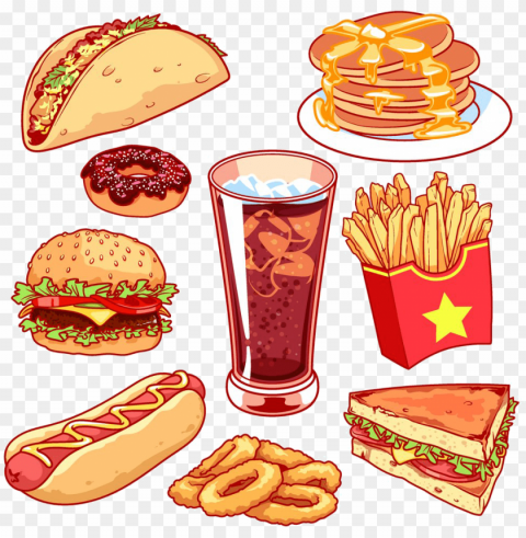clip art library download hamburger fast food junk Free PNG images with transparent layers diverse compilation