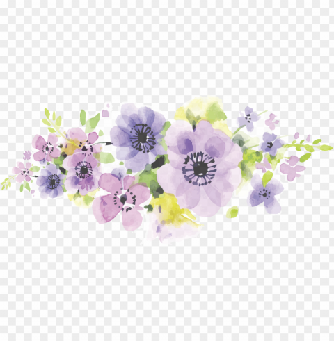 clip art library library floral design flower floristry - purple floral watercolor Transparent PNG images for printing