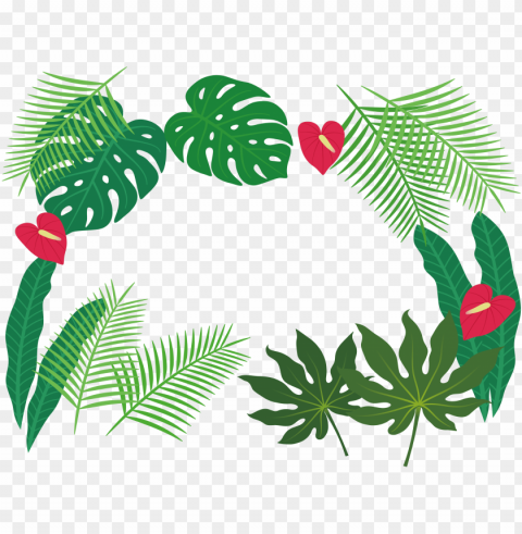 clip art plant leaves - tropical leaves borders PNG transparent graphics for projects PNG transparent with Clear Background ID 5dc8fad2