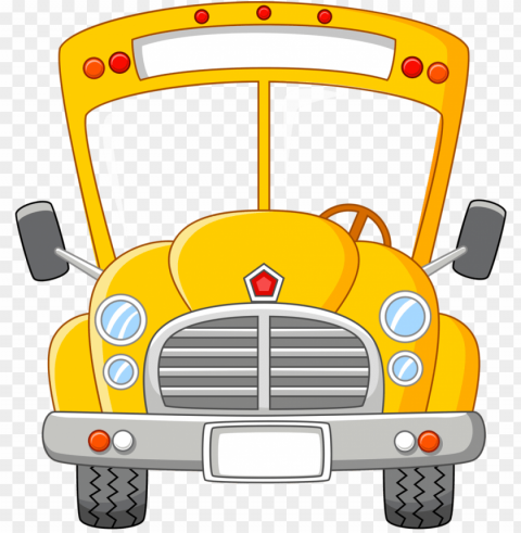 clip art - school bus front clipart Isolated Object with Transparency in PNG