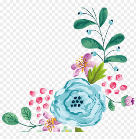 clip black and white download blue flowers free k pictures - watercolor flower blue Transparent PNG Artwork with Isolated Subject
