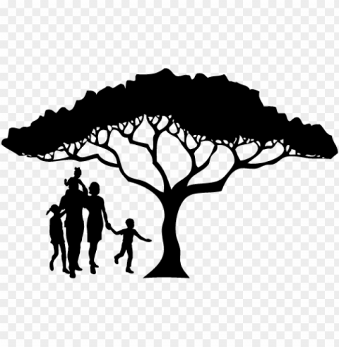 clip freeuse library - family reunion tree black PNG images transparent pack