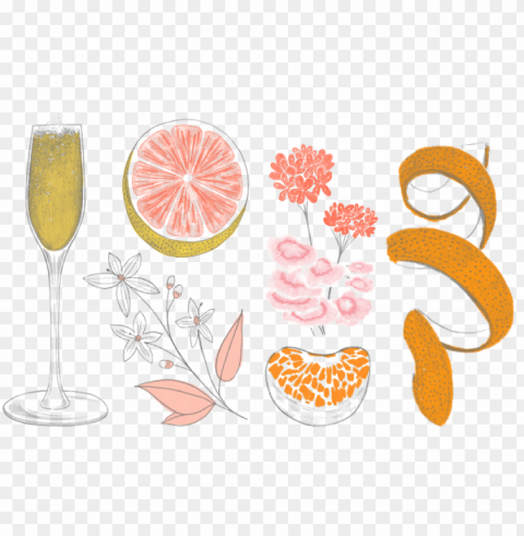 clip freeuse stock brunch clipart mimosa - commodity mimosa PNG transparent graphics bundle