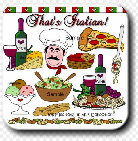 Clip Royalty Free Stock For Digital Printables And - Clip Art Italian Food PNG With Alpha Channel For Download