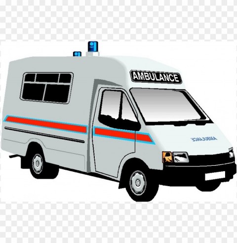 clipart ambulance Clean Background Isolated PNG Character
