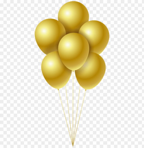 clipart balloons carnival - balloons clipart gold balloons Isolated Item on Clear Transparent PNG