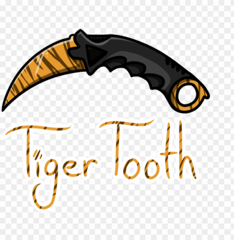 clipart black and white karambit drawing cartoon - karambit tiger tooth drawi Free PNG