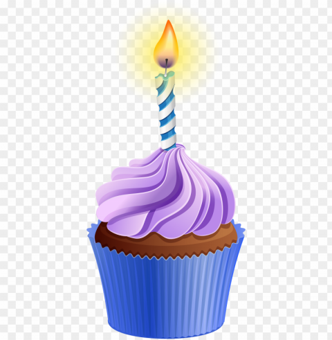 clipart candle birthday cupcake - cupcake with candle clipart Clear image PNG