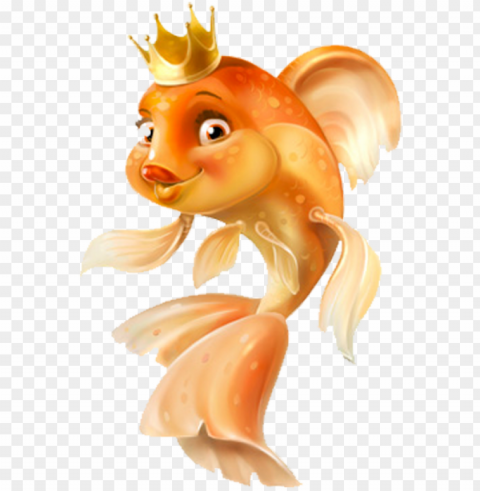 clipart cartoon fish little fish fish art goldfish - fish quee Isolated Subject in Transparent PNG Format