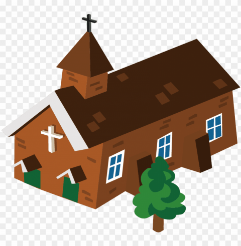 clipart church church building - parish Transparent Background PNG Isolated Icon