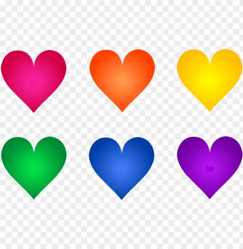 clipart color heart - hearts in different colors Free transparent background PNG