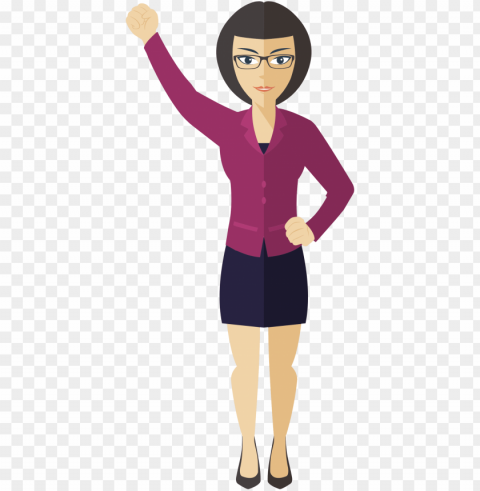 clipart flat shaded business woman big - woman clipart HighResolution Isolated PNG Image