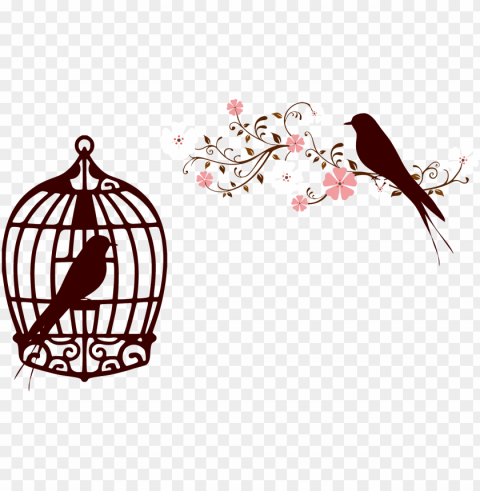 clipart floral birds silhouette no background - flower silhouette background Transparent PNG images wide assortment