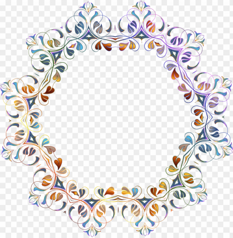 clipart floral flourish frame - clip Transparent Background Isolated PNG Art