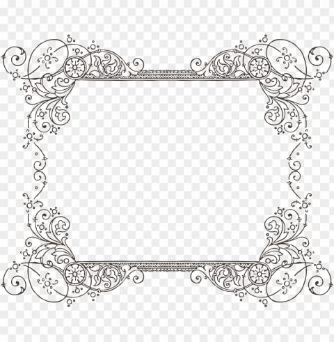 clipart free download and frames picture calligraphic - background fancy borders Isolated Character on Transparent PNG